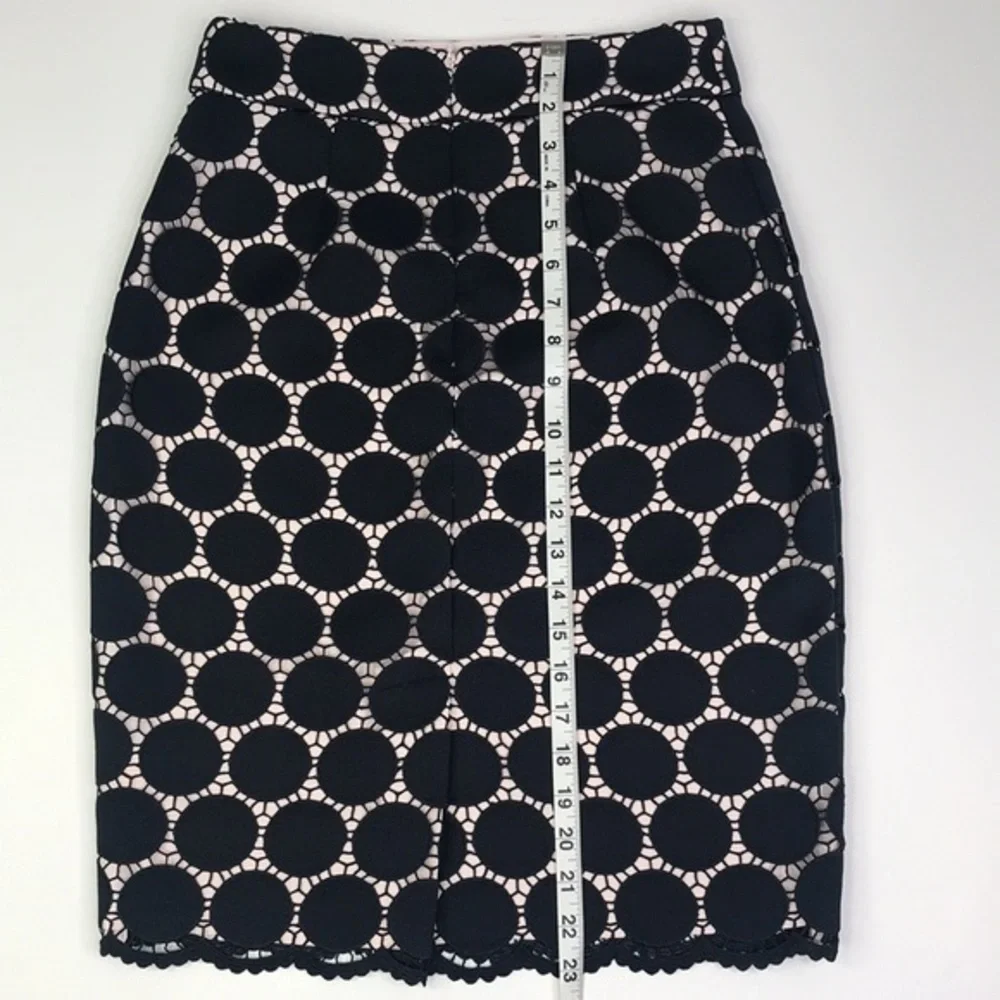 KATE SPADE Navy Pink Lace Pencil Skirt sz 0 - Picture 10 of 10